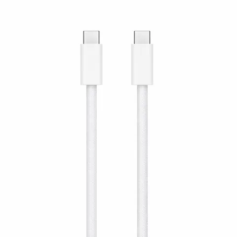 Оригинальный Кабель iPhone USB Type C /Кабель Type-C - Type-C для iPhone 15/15 Plus/15 Pro/15 Pro Max/16/16 Plus/16 Pro/16 Pro Max/17/17 Pro/17 Pro Max/Air (60W, PD, оплетка нейлон, тех.упак.) Белый - OR